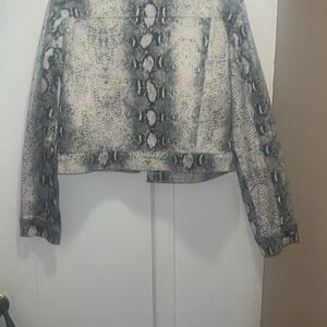Stylish Snake Print Women's Jacket